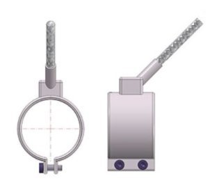 Rezistenta electrica duza injectie DHB 20 C manta INOX, izolatie mica, racord axial A45