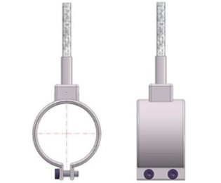 Rezistenta electrica duza injectie DHB 20 C manta INOX, izolatie mica, racord perpendicular A90