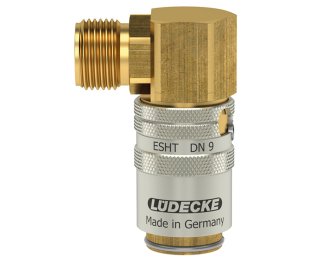 Cupla rapida racire matrite racord 90° filet exterior TempSecure Seria ESHT din alama MS 58