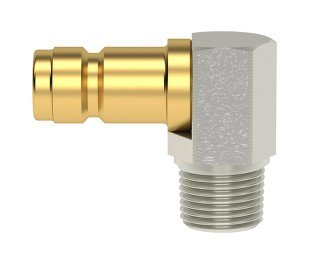 Racord 90° filet imperial exterior temperare Seria ESHG si ESHGT DN13 din ALAMA MS 58 nichelat