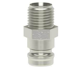 Racord filet imperial exterior cu ventil Seria ESH si ESHT DN9 din ALAMA MS 58 nichelat