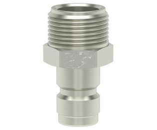 Racord filet imperial exterior temperare cu ventil Seria ESHG si ESHGT DN13 din ALAMA MS 58 nichelat