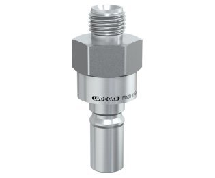 Niplu cupla rapida fara scurgere LiquiSafe Seria ESCBE9-NAAB cu filet exterior din INOX 1.4305