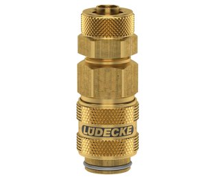 Cupla rapida fara scurgere cu piulita strangere furtun Seria ESMLA-TQ din alama MS 58