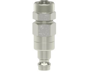 Niplu cupla rapida fara scurgere cu piulita strangere Seria ESMN-SQAB din alama MS 58 nichelata