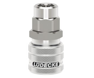 Cupla rapida racord furtun cu piulita de strangere Seria ESEG DN 7.2 cu bucsa conectare zimtuita