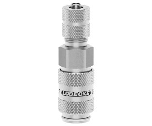 Cupla rapida pneumatica cu piulita de strangere furtun Seria ESMCE MICRO DN 2.7 din INOX 1.4305