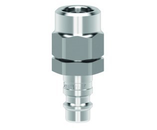 Racord cupla rapida pneumatica cu piulita strangere furtun Seria ESEG DN 7.2 din INOX 1.4305 cu ventil unidirectional