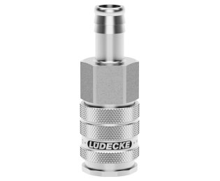 Cupla rapida pneumatica cu filet cu racord furtun OptiFlow Seria ESIGE DN 10 din INOX 1.4305