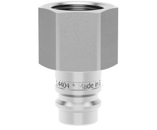 Racord cupla rapida pneumatica cu filet interior Seria ESGE DN 19 din INOX 1.4305 cu ventil unidirectional