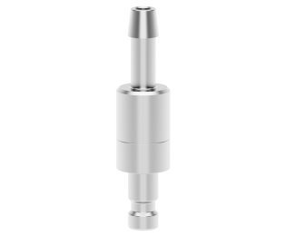 Racord cupla rapida pneumatica cu racord furtun Seria ESMCE MICRO DN 2.7 din INOX 1.4305 cu ventil bidirectional