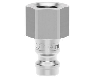 Racord cupla rapida pneumatica cu filet interior Seria ESME MINI DN 5 din INOX 1.4305 cu ventil unidirectional