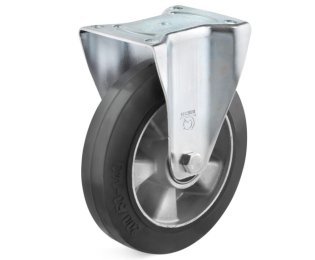 Roata cauciuc elastic, cu carcasa fixa, portanta WLL=120-400kg, D=80-250mm