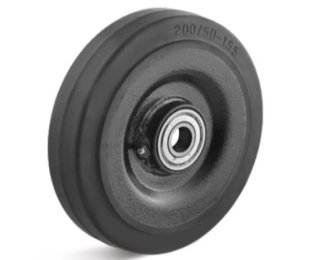 Roata cauciuc elastic, janta din tabla groasa de otel, portanta WLL=350-750kg, D=160-250mm