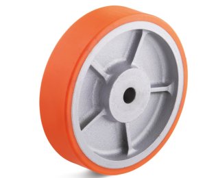 Roata poliuretan rigid, janta fonta, lagar de alunecare, WLL=250-2500kg, D=80-300mm