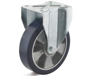 Roata poliuretan elastic, carcasa fixa  HEAVY DUTY, WLL=200-700kg, D=100-200mm