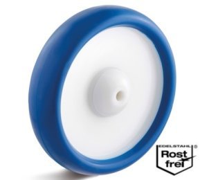 Roata poliuretan rigid, rulment din INOX, WLL=100-300kg, D=80-200mm
