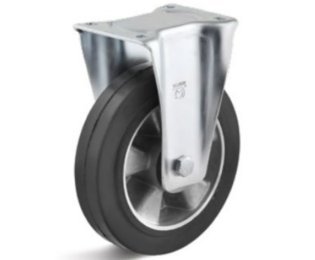 Roata cauciuc elastic, carcasa fixa HEAVY DUTY, WLL=180-500kg, D=100-250mm