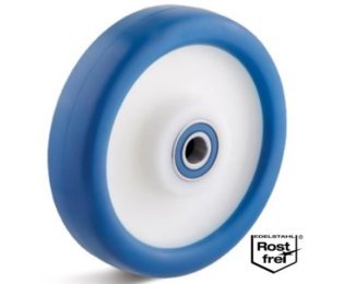 Roata poliuretan rigid, rulment INOX cu bile, WLL=150-500kg, D=80-200mm