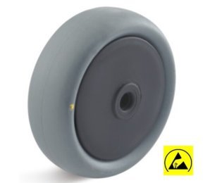 Roata ESD termoplast, rulment, WLL=40-65kg, D=50-100mm