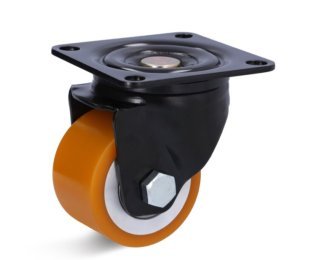 Roata poliuretan, janta otel, carcasa pivotanta, WLL=400-450kg, D=65-75mm