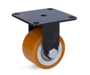 Roata poliuretan, janta otel, carcasa fixa, WLL=400-450kg, D=65-75mm