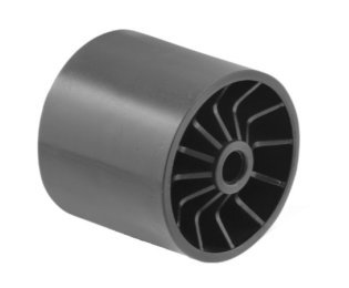 Rola din material plastic negru pentru sina de rulare