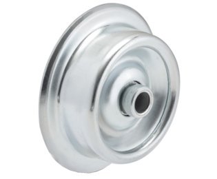 Rotita cu guler din otel zincat pentru sina rulare