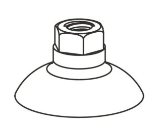 Ventuza plana cu racord cu filet interior Prime VAC