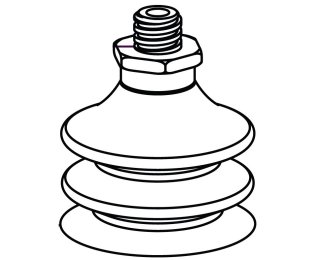 Ventuza burduf 2½ cu filet exterior Prime VAC