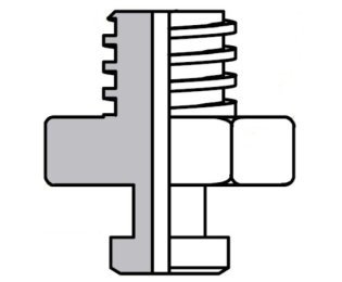 Racord ventuza cu filet metric exterior M4