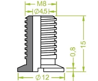 Racord ventuza 130.047 cu filet metric exterior M8