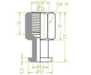 Racord ventuza 130.092 cu filet imperial interior G1/8"