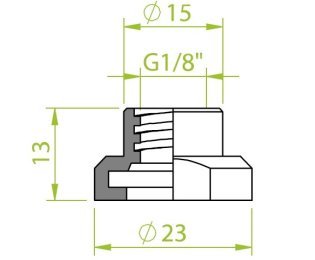 Racord ventuza 130.136 cu filet imperial interior G1/8"