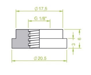 Racord ventuza 130.234 cu filet imperial interior G1/8"