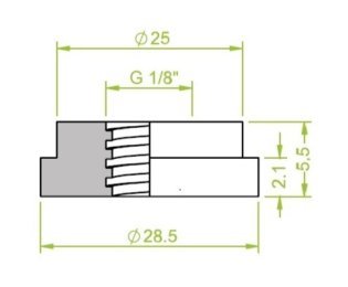 Racord ventuza 130.235 cu filet imperial interior G1/8"