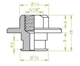 Racord ventuza 130.252 cu filet imperial interior G1/8"