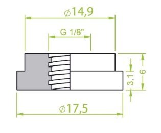 Racord ventuza 130.233 cu filet imperial interior G1/8"