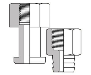 Racord ventuze cu filet interior G1/4"