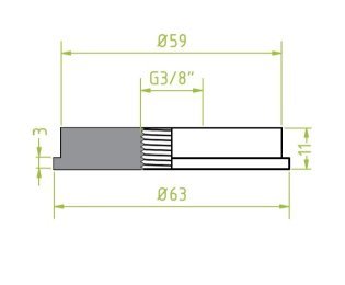 Racord ventuza 130.161 cu filet interior G3/8"