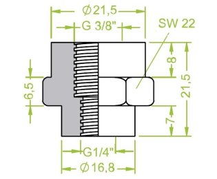 Racord ventuza 130.228 cu filet interior G3/8"