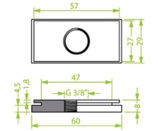 Racord ventuza 130.632 cu filet interior G3/8"