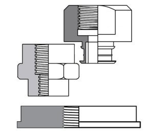 Racord ventuze cu filet interior G3/8"