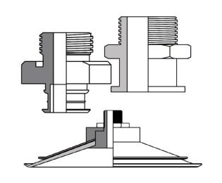 Racord ventuza cu filet imperial exterior