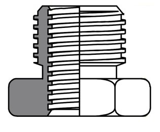 Niplu dublu ventuza filet exterior - filet interior