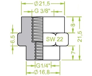 Racord ventuza filet exterior G3/8" cod 130.295