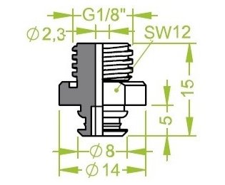 Racord ventuza filet exterior G1/8" cod 130.900