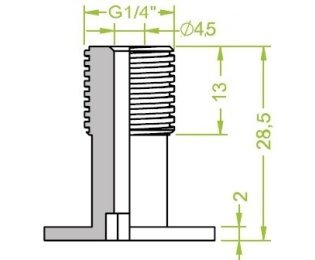 Racord ventuza filet exterior G¼" cod 130.176