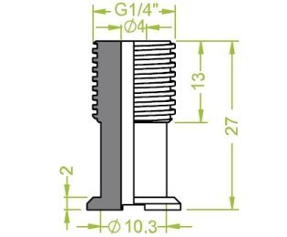 Racord ventuza filet exterior G¼" cod 130.175