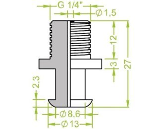 Racord ventuza filet exterior G¼" cod 130.099